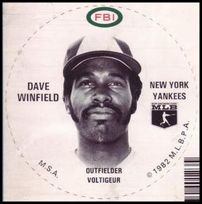 1982 FBI Discs 32 Dave Winfield